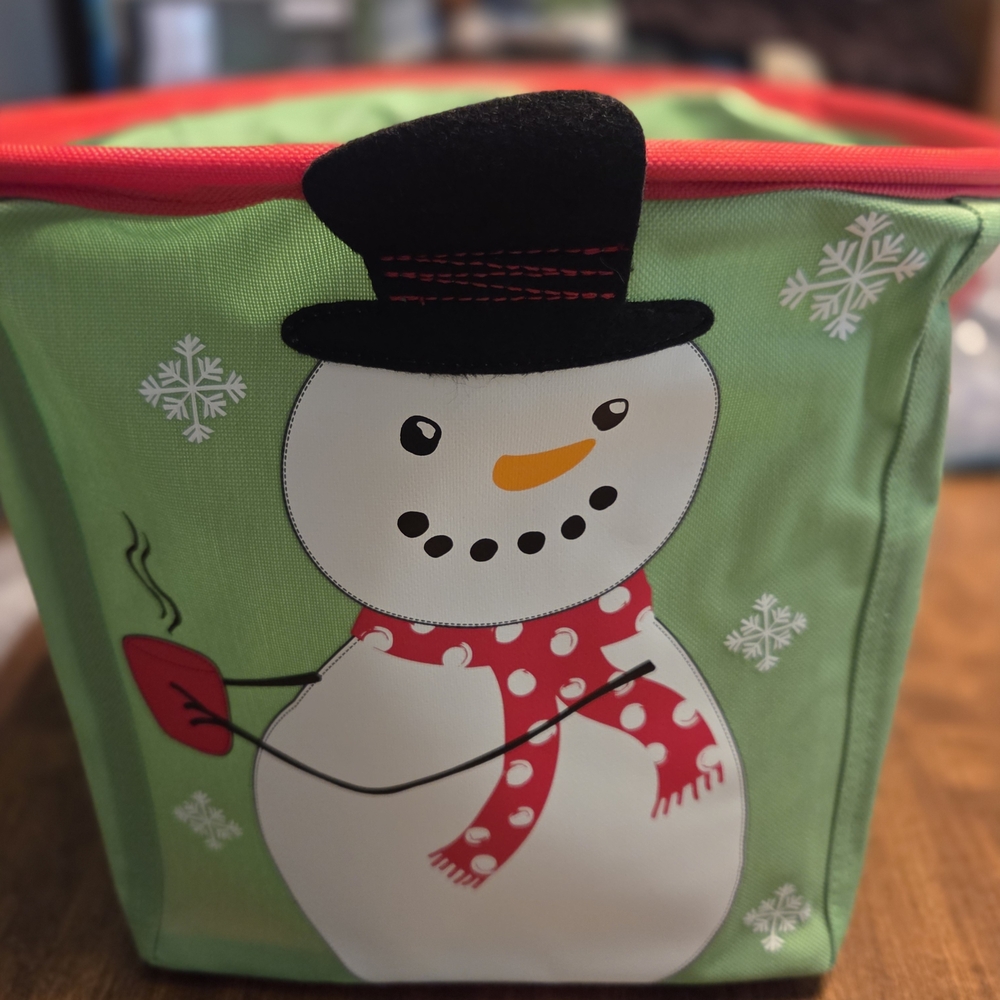 Festive Snowman Storage Bin